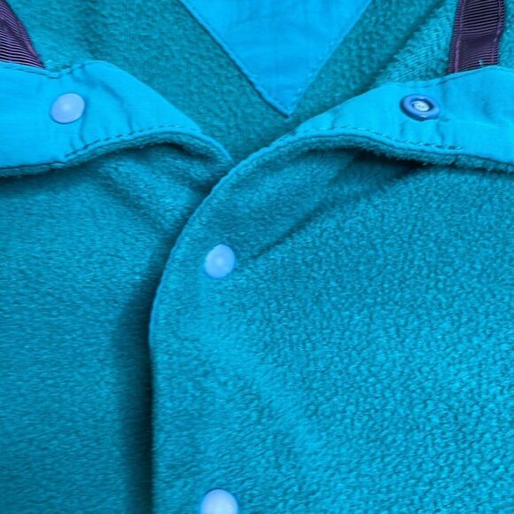 Vintage Patagonia Men’s Synchilla fleece pullover teal Small made in USA - Picture 3 of 7